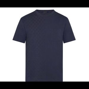 Louis VUITTON Half Damier Pocket T-Shirt Dark Night BLUE